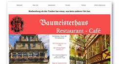 Desktop Screenshot of baumeisterhaus-rothenburg.de