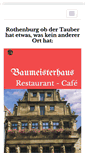 Mobile Screenshot of baumeisterhaus-rothenburg.de